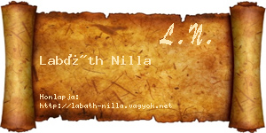 Labáth Nilla névjegykártya